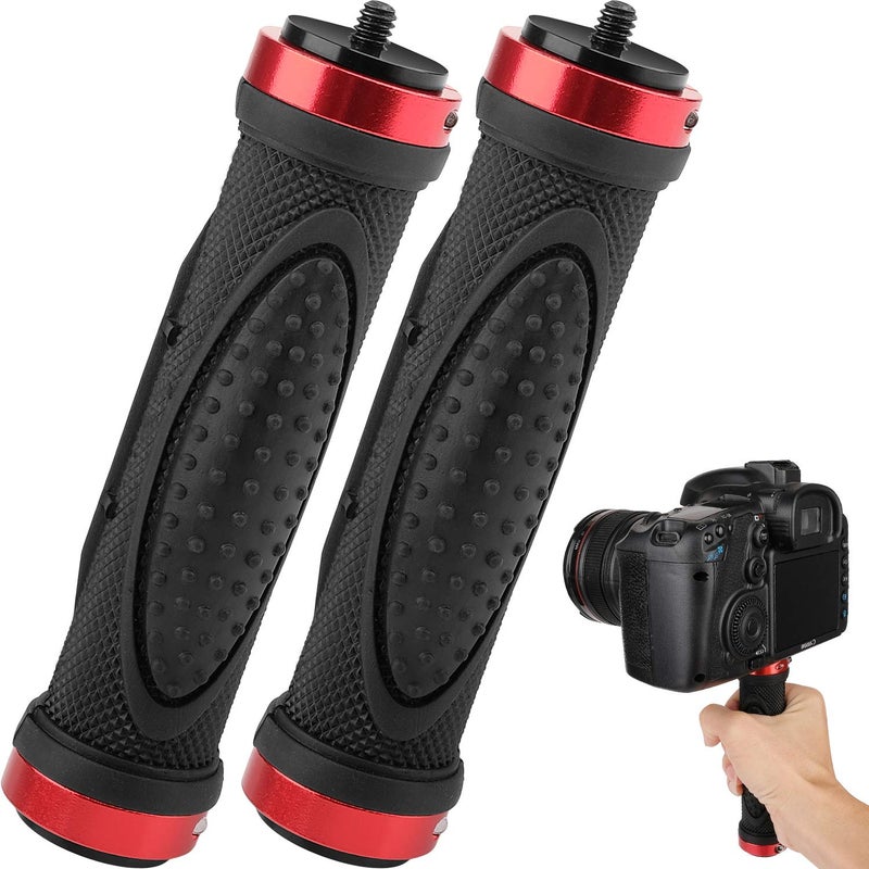 ChromLives Camera Handle Grip Mount, ChromLives 1/4'' Camera Stabilizer, DSLR Top Handheld Grip with 1/4'' Male Screw for Digital Video Camera Camcorder Action Camera LED Video Light Smartphone 2Pack - Image 1